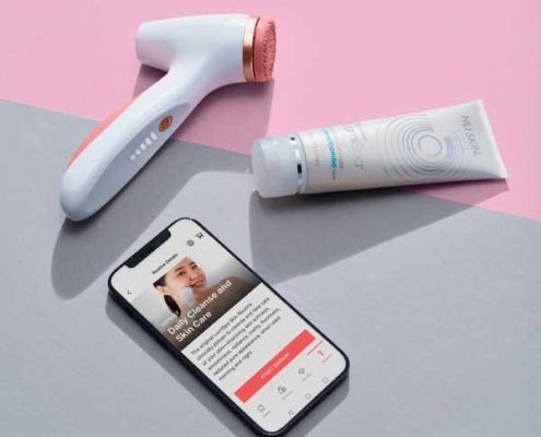 Kit de limpieza ageLOC LumiSpa iO Rose Gold – Piel de normal a mixta